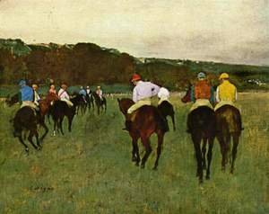 Edgar Degas - Horseracing in Longchamps, 1873-1875