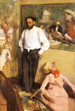 Edgar Degas - Portrait of Henri Michel-Levy in his studio, 1879