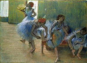 Edgar Degas - Dancers on a Bench, c.1898