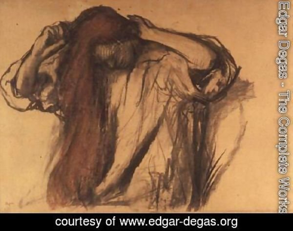 Edgar Degas - Woman combing her hair 2
