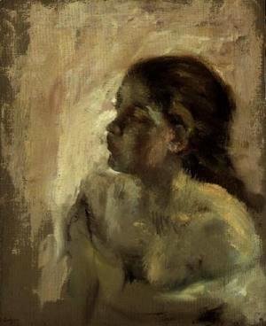 Study of a Girl's Head, late 1870s