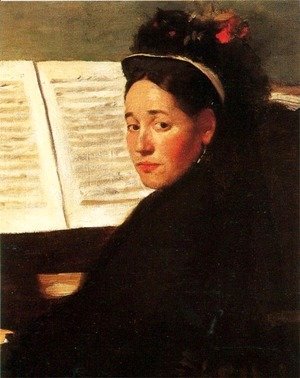 Mademoiselle Marie Dihau (1843-1935) at the piano, c.1869-72