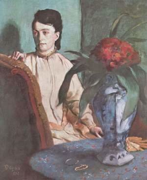 Edgar Degas - Woman with the Oriental Vase, 1872