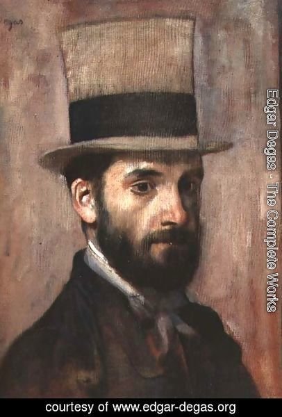Edgar Degas - Portrait of Leon Bonnat (1833-1922) c.1863