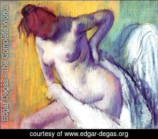 Edgar Degas - Woman drying herself 3