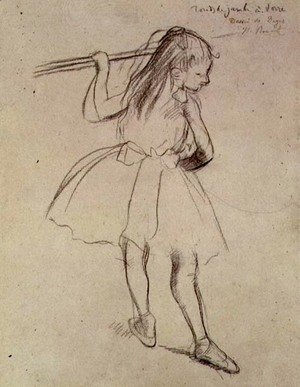 Edgar Degas - Girl Dancer at the Barre, c.1878