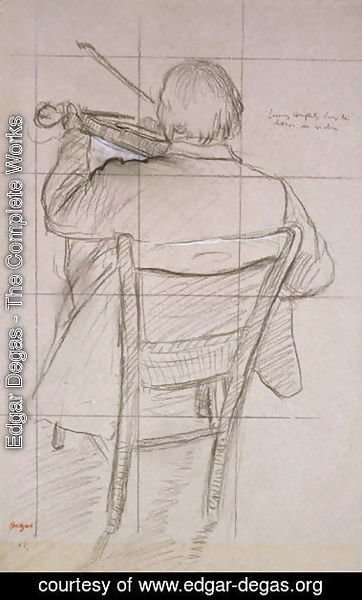 Edgar Degas - Study of a Violinist Seen from the Back