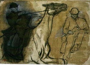 Edgar Degas - Two studies of riders