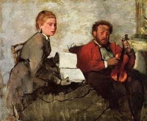 Edgar Degas - Violinist and Young Woman, c.1871