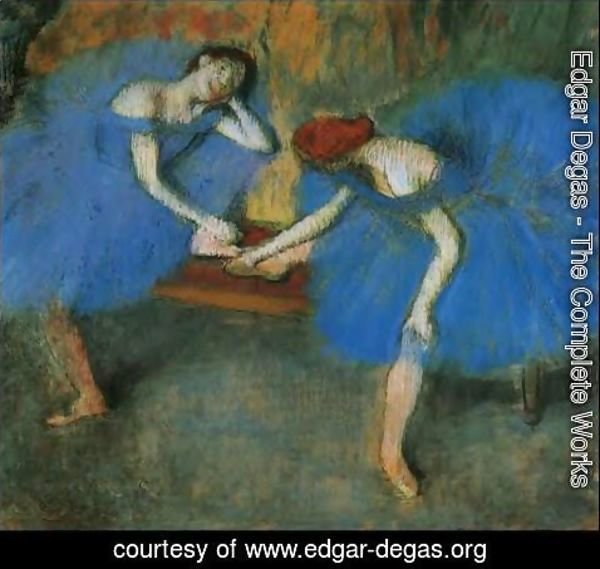 Edgar Degas - Two Dancers at Rest or, Dancers in Blue, c.1898