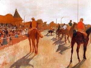 Edgar Degas - The Parade, or Race Horses in front of the Stands, c.1866-68