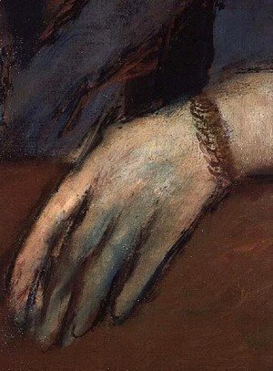 Edgar Degas - Portrait of Helene Rouart (detail)