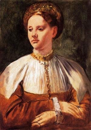 Edgar Degas - Portrait of a Young Woman (after Bacchiacca)