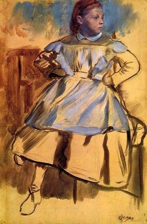 Edgar Degas - Portrait of Giulia Bellelli (sketch)