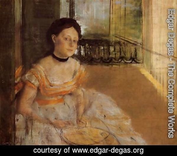 Edgar Degas - Woman Seated on a Balcony