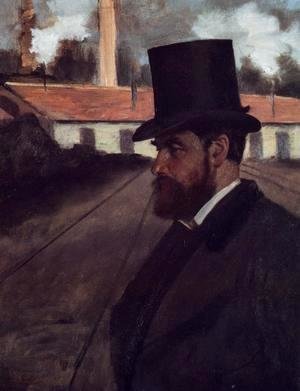 Edgar Degas - Henri Rouart in front of His Factory