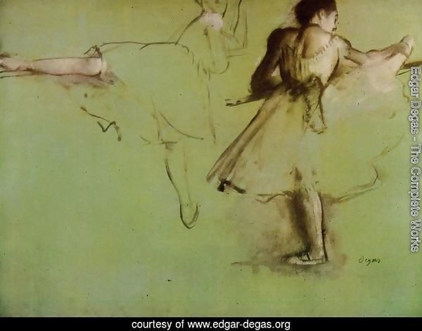 Dancers at the Barre (study)