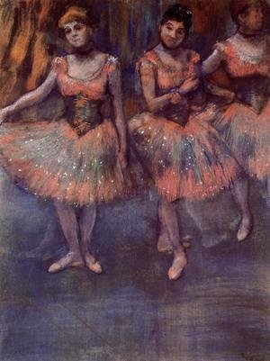 Edgar Degas - Three Dancers before Exercise