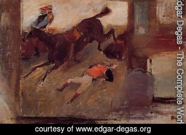Edgar Degas - Studio Interior with 'The Steeplechase'