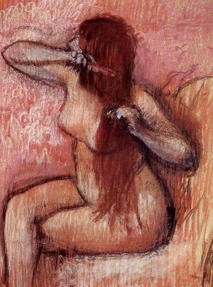 Edgar Degas - Seated Nude Combing Her Hair