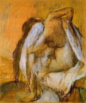 Edgar Degas - After the Bath, Woman Drying Herself III