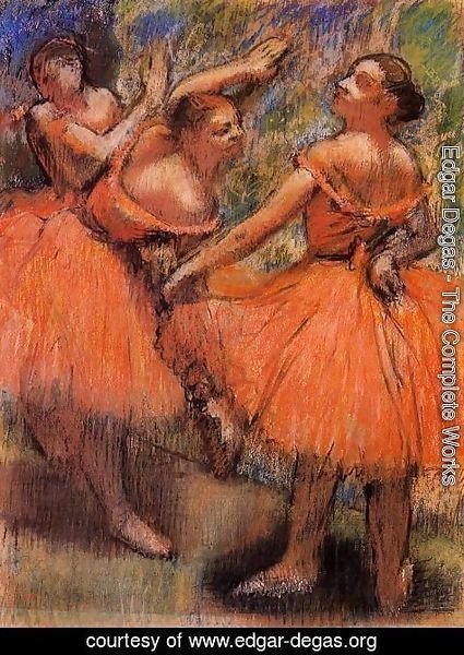 Edgar Degas - Red Ballet Skirts