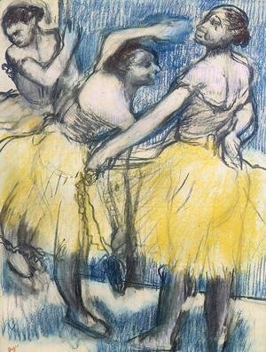 Edgar Degas - Three Dancers in Yellow Skirts