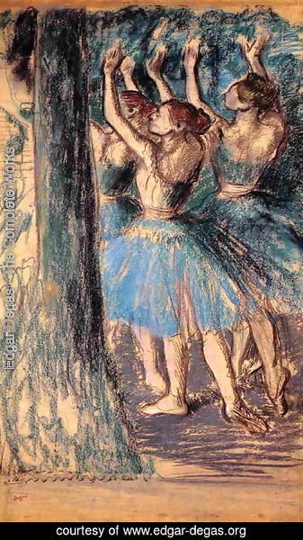 Edgar Degas - Group of Dancers, Tree Decor