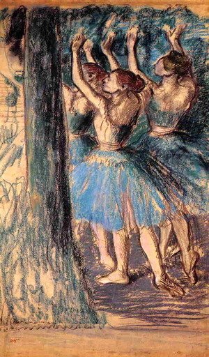 Edgar Degas - Group of Dancers, Tree Decor