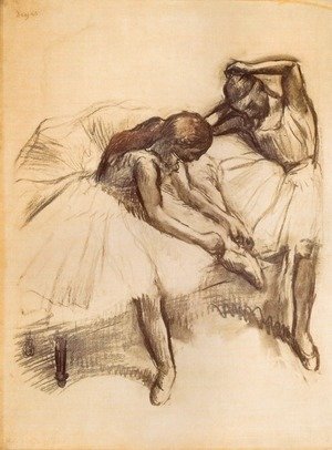 Edgar Degas - Two Dancers V