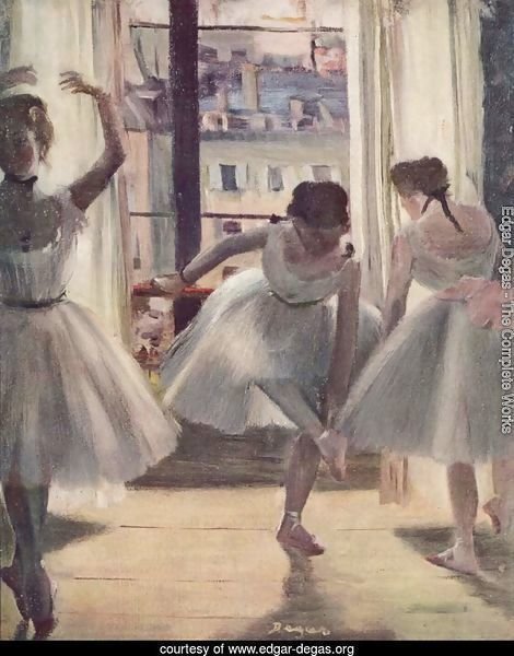 Three dancers in a exercise hall