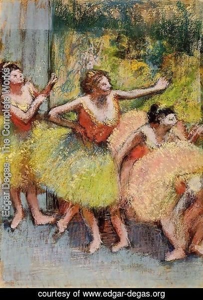 Edgar Degas - Dancers in Green and Yellow 1899-1904