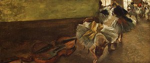 Edgar Degas - Dancers in the Rehearsal Room with a Double Bass