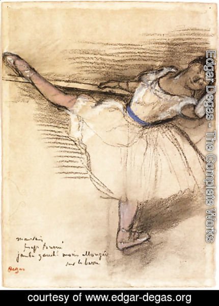 Edgar Degas - Danseuse pratiquant  la barre (Dancer practicing at the Bar)