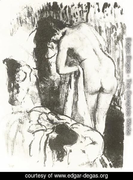 Edgar Degas - Nude Woman Standing, Drying Herself