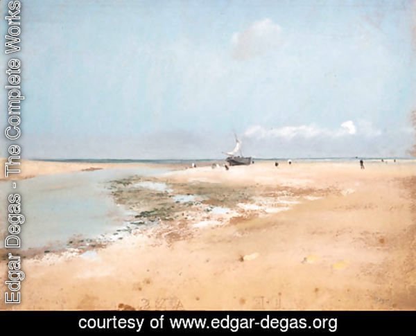 Edgar Degas - Plage  mare basse (Embouchure de rivire)