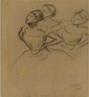 Edgar Degas - Etude De Trois Danseuses