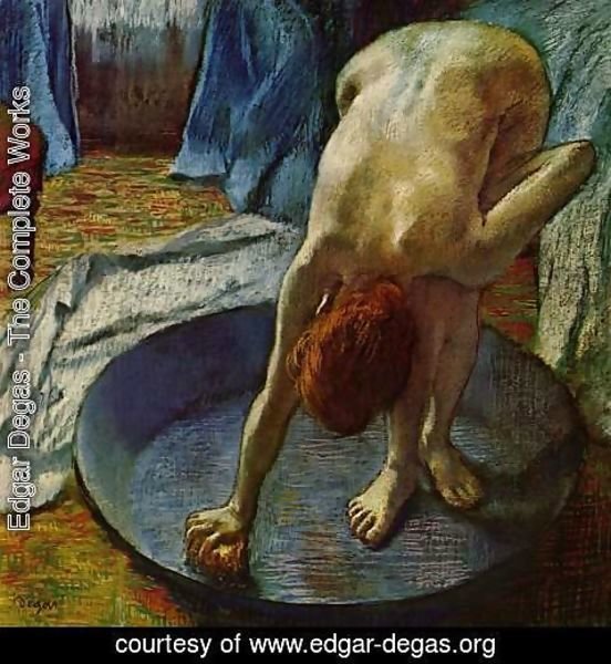 Edgar Degas - Woman in the bathtub