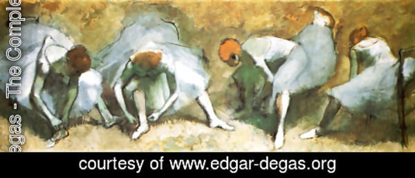 Edgar Degas - Dancers bounding their shoes