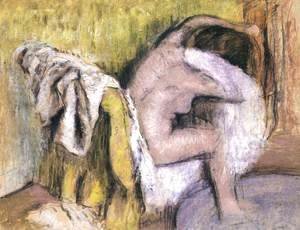 Edgar Degas - Woman Seated, Drying Herself