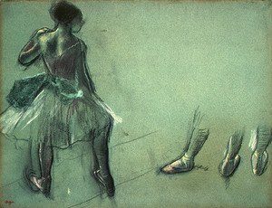 Edgar Degas - Dancer Seen from Behind and 3 Studies of Feet
