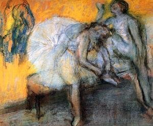 Edgar Degas - Two Dancers in Yellow and Pink 2