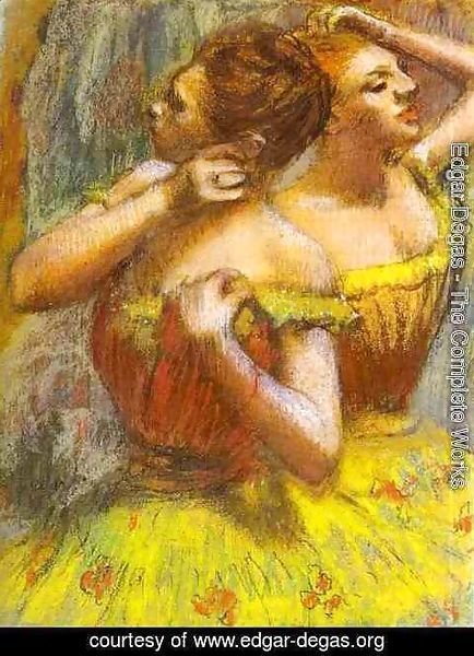Edgar Degas - Two Dancers (pastel on paper)