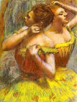 Two Dancers (pastel on paper)