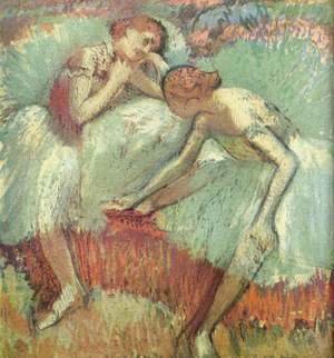 Two Dancers at Rest (Dancers in Blue)