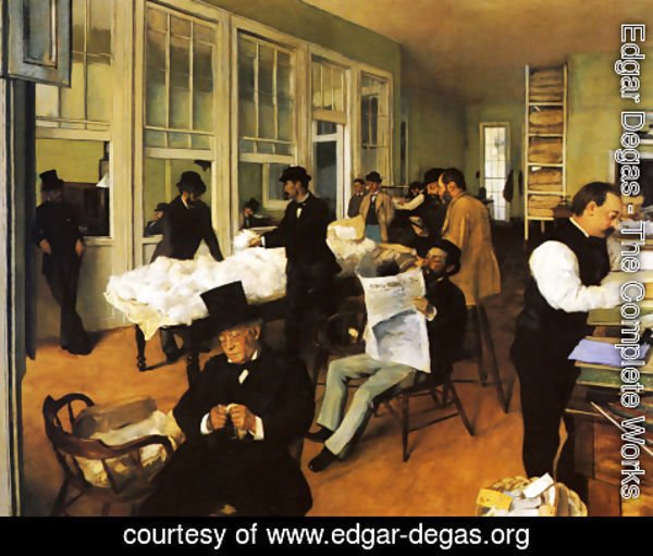 Edgar Degas - Portrait in a New Orleans Cotton Office 1873