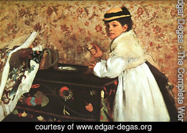 Edgar Degas - Portrait of Hortense Valpincon 1869-1871