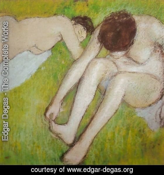 Edgar Degas - Two Bathers on the Grass