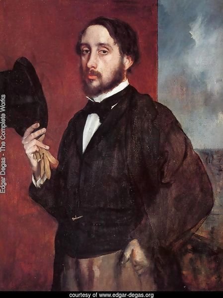 Self-Portrait: Degas Lifting His Hat