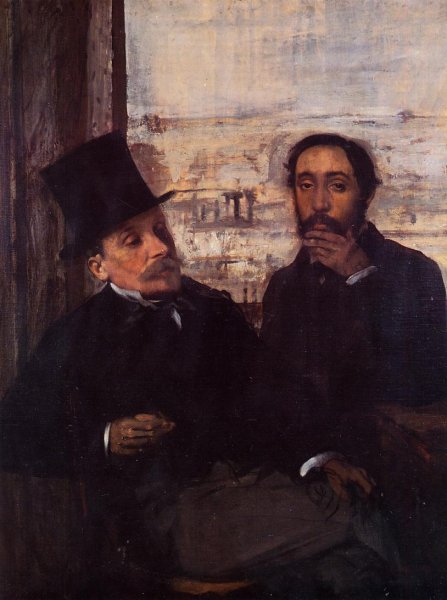 Self Portrait with Evariste de Valernes (1816-96) c.1865